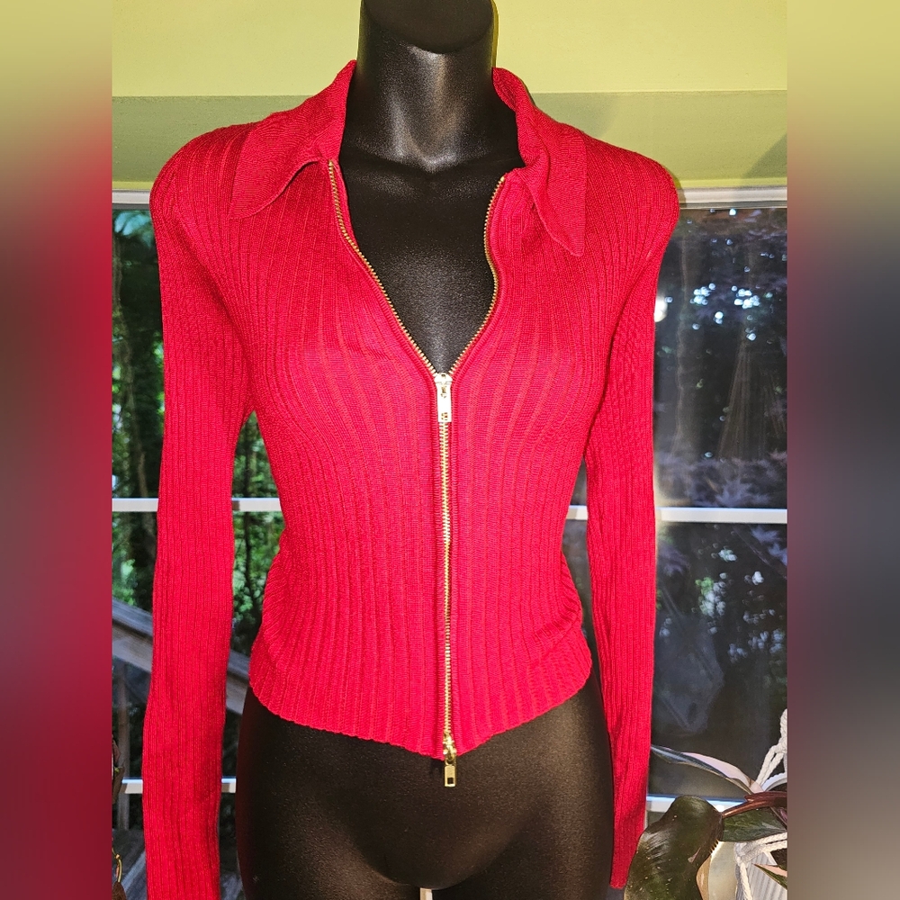 Womens long sleeve zip up shirt